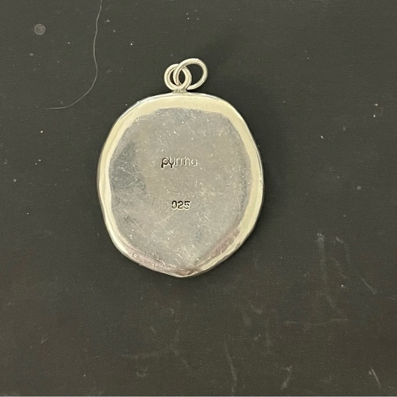 Artistic Silver Medallion Necklace - Picture 2 of 2